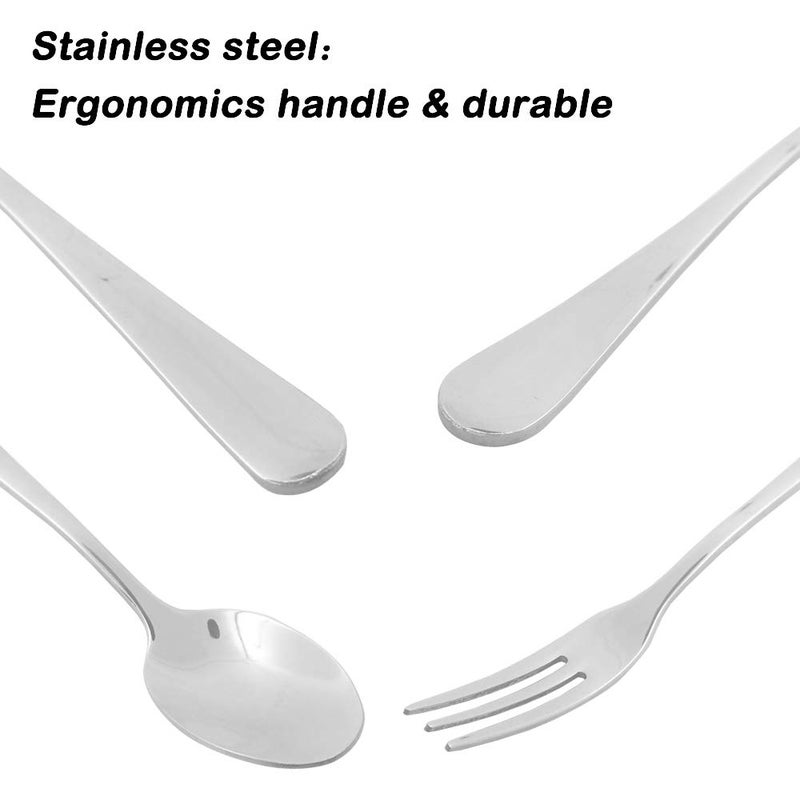DaKuan Set of 16 Demitasse Espresso Spoon (4 inch) and Stainless Steel Forks (4.8 inch), DaKuan Mini Coffee Spoons & Cake Forks for Dessert, Tea, Appetizer - Image 2